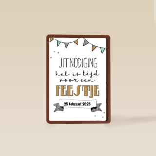 uitnodiging feest het is tijd voor een feestje