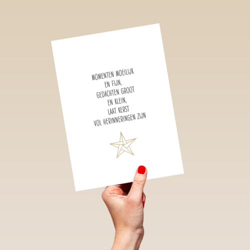 kerstkaart momenten moeilijk