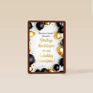 Kerstkaart zakelijk kerstballen