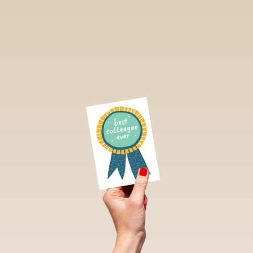 Bedankt kaart thuiswerken best collegue ever groen