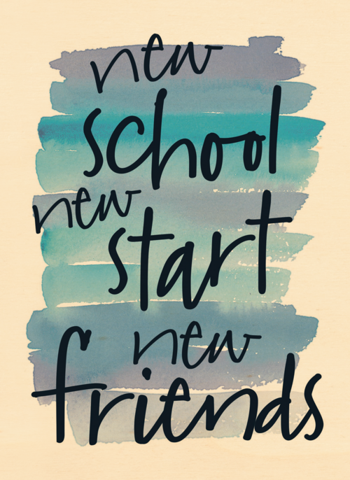 Houten Kaart Back To School | Houten Kaart Hallmark | Back To School | Back To School New School New Start New Friends