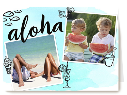 aloha in zomers blauw