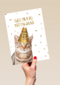 nieuwjaar kaart kat gelukkig nieuwjaar