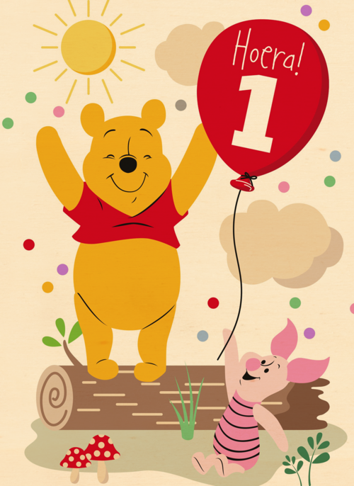 hoera 1 jaar met winnie