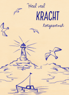 Sterktekaart Heel veel kracht toegewenst vuurtoren