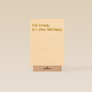 Kerstkaart grof birthday jesus