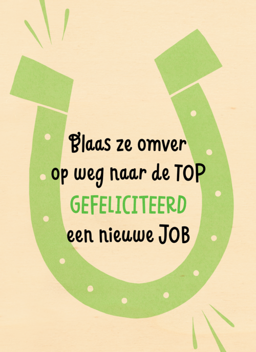 Houten Kaart Nieuwe Baan | Houten Kaart Hallmark | Nieuwe Baan | Nieuwe Baan Kaart Blaas Ze Omver