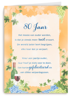 verjaardagskaart 80 jaar More than words