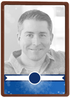 fotokaart jubileum blauw zoveel jaar in dienst