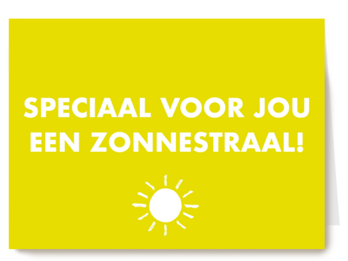 Beterschapskaart opvrolijken Speciaal voor jou een zonnestraal