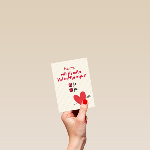 Wil jij mijn valentijn zijn naam