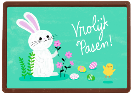 Vrolijk Pasen Konijn Kuiken