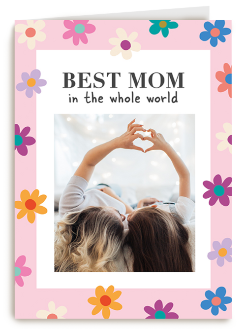 Moederdag kaart foto Best mom in the world