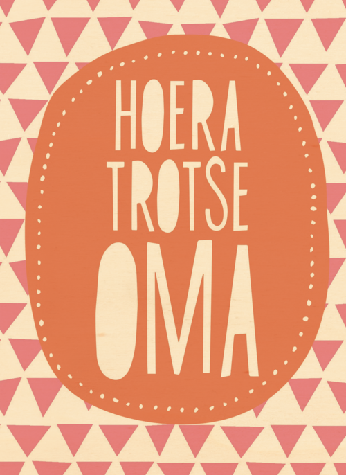 Houten Kaart Geboorte Felicitatie | Houten Kaart Hallmark | Geboorte Felicitatie | Hoera Trotse Oma