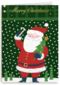 Kerstkaart met kerstman merry christmas