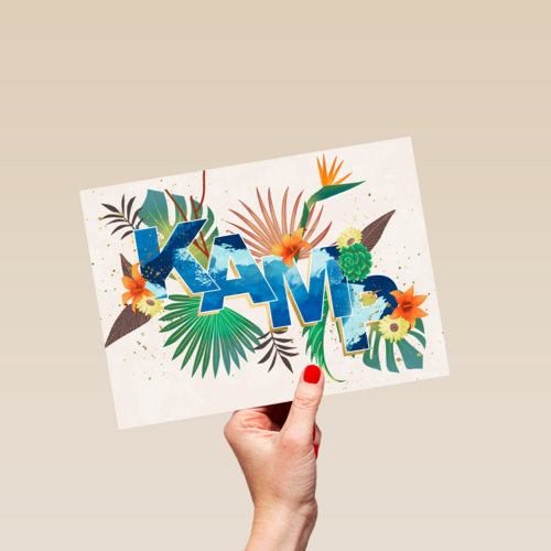 op kamp kaart jungle letters