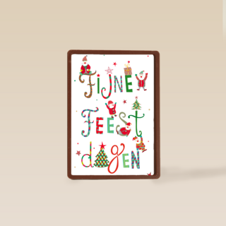 Kerstkaart turnowsk fijne feestdagen