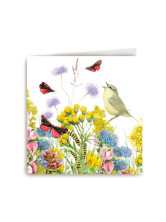 Kaart flowers by Marjolein Bastin vogel bloemen vlinders
