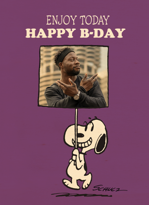 Peanuts Happy Bday Fotokaart