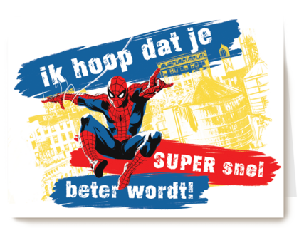 Spiderman beterschapskaart