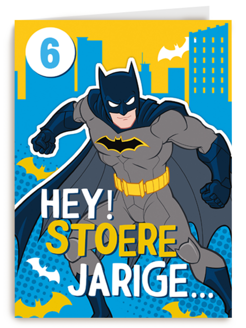 Batman verjaardagskaart hey stoere jarige