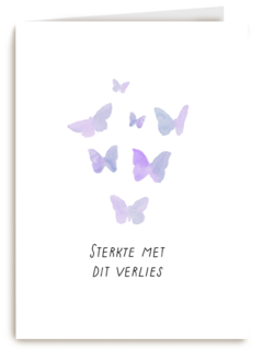 Condoleance kaart vlinders