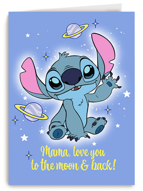 Kaart Hallmark | Moederdag | Stitch Mama Love You Moon