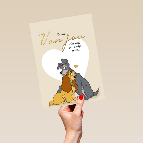 huwelijksjubileumkaart met lad en de vagebond
