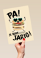 verjaardagskaart met hamburger voor pa