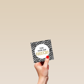 tijd voor een feestje met goud en patroon