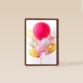 van harte met deze roze ballonnen