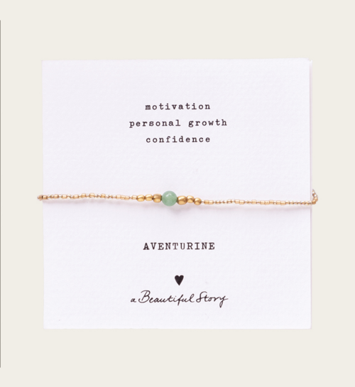 A Beautiful Story Motivation Armbandje Aventurijn