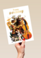 Folio verjaardagskaart dieren orkest