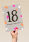 Verjaardagskaart 18 de wereld aan je voeten meisje vrouw