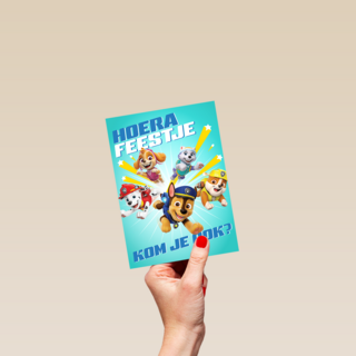 Paw Patrol Hoera Feestje uitnodiging