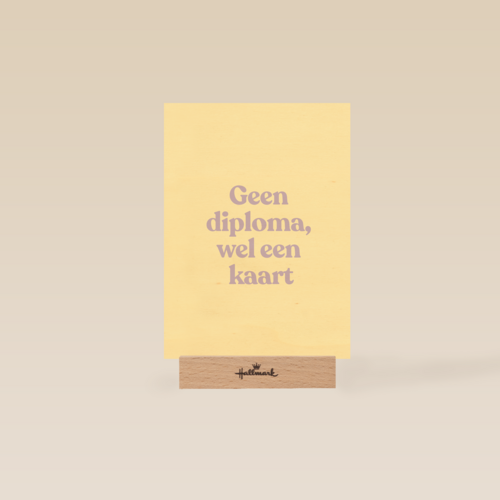 Gezakt kaart Geen diploma wel een kaart