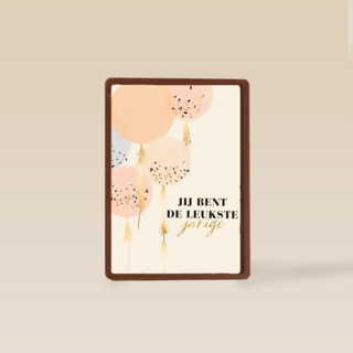 verjaardag kaart stijlvol jij bent de leukste jarige