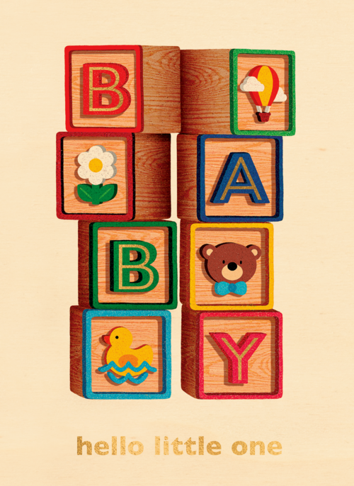 Geboorte felicitatie folio baby blokken
