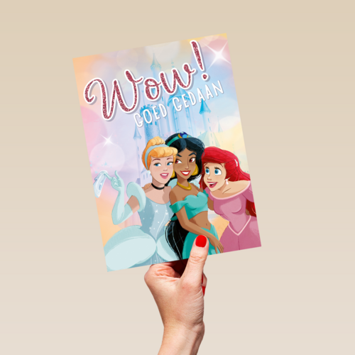 Compliment kaart Disney princessen Wow