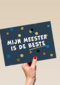 mijn meester is de beste met eze confettikaart