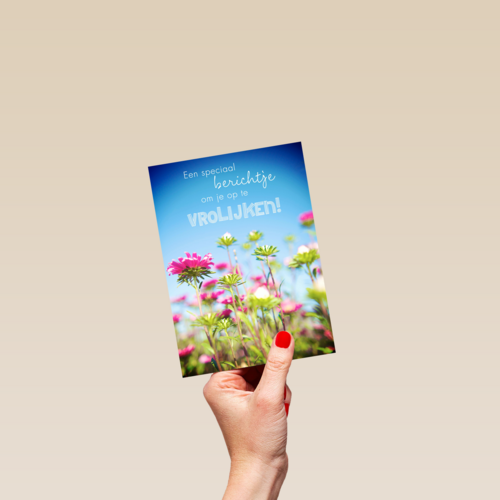 bloemenveld om je op te vrolijken