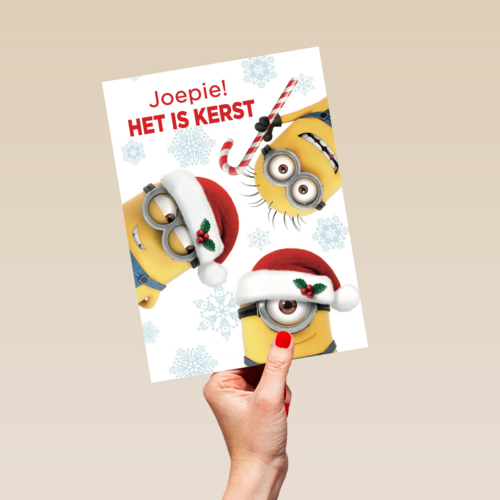 kerst top 10 kaart minions joepie het is kerst