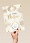 Merry Christmas gouden kersthangers