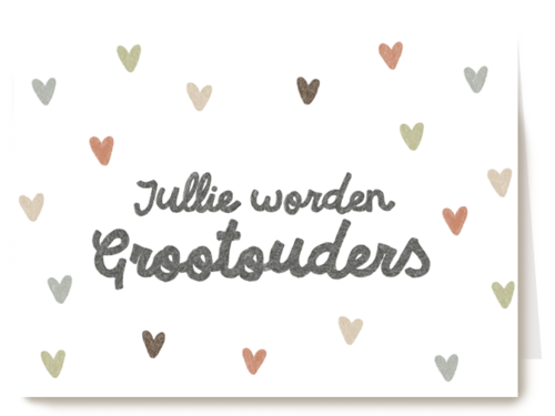 zwangerschap felicitatie jullie worden grootouders hartjes
