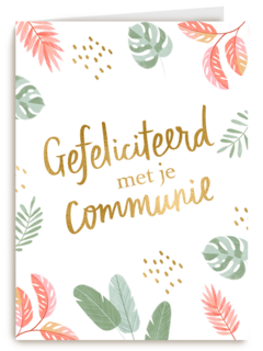 Gefeliciteerd met je communie floral