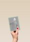 fotokaart staand groene rand met witte stippen