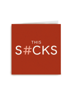 Sterktekaart this sucks rood gezakt