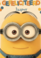 Despicable Me minion dave met bril Gefelicitieerd