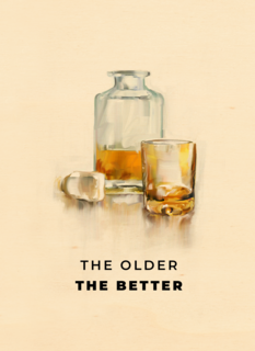 verjaardgskaart met whiskey the older the better