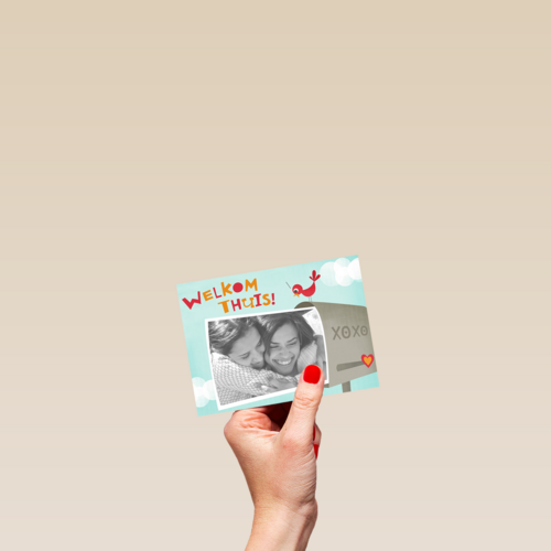 fotokaart welkom thuis xoxo
